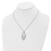 Lex & Lu Sterling Silver Polished Crystal Oval Necklace - 3 - Lex & Lu