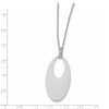 Lex & Lu Sterling Silver Polished Crystal Oval Necklace - 4 - Lex & Lu