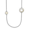 Lex & Lu Sterling Silver Mother of Pearl Circles Necklace - Lex & Lu