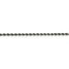 Lex & Lu Sterling Silver Ruthenium 3mm Rope Chain Necklace- 2 - Lex & Lu