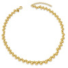 Lex & Lu Sterling Silver Gold-plated Beaded Necklace- 2 - Lex & Lu