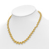 Lex & Lu Sterling Silver Gold-plated Beaded Necklace- 3 - Lex & Lu