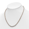 Lex & Lu Sterling Silver Rose-tone Polished D/C Beaded Necklace- 4 - Lex & Lu