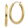 Lex & Lu 10k Yellow Gold Polished Grooved Hoop Earrings LAL10LE484 - Lex & Lu