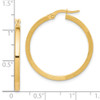 Lex & Lu 10k Yellow Gold Brushed & Polished Round Hoop Earrings - 4 - Lex & Lu