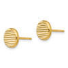 Lex & Lu 14k Yellow Gold Polished & Textured Disc Post Earrings - 2 - Lex & Lu