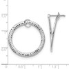 Lex & Lu 14k White Gold & D/C Flexible Post Hoop Earrings LAL150735 - 4 - Lex & Lu