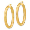 Lex & Lu 14k Yellow Gold Polished Twisted Oval Hoop Earrings LAL150747 - 2 - Lex & Lu