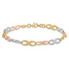 Lex & Lu 14K Tri-Color Infinity Symbol Link Bracelet - 3 - Lex & Lu