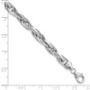 Lex & Lu 14k White Gold Polished Fancy Link Bracelet LAL150835 - 4 - Lex & Lu