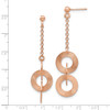 Lex & Lu Sterling Silver Rose-tone Post Dangle Earrings - 4 - Lex & Lu