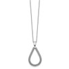 Lex & Lu Sterling Silver w/Rhodium Teardrop Necklace - 2 - Lex & Lu