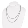 Lex & Lu Sterling Silver w/Rhodium Fancy 2 Strand Necklace - 3 - Lex & Lu