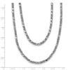 Lex & Lu Sterling Silver w/Rhodium Fancy 2 Strand Necklace - 4 - Lex & Lu