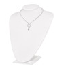 Lex & Lu Sterling Silver w/Rhodium CZ Cross Necklace - 3 - Lex & Lu