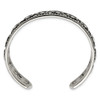 Lex & Lu Chisel Stainless Steel Polished Fleur de Lis Antiqued Bangle Bracelet - 3 - Lex & Lu