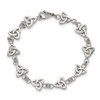 Lex & Lu Chisel Stainless Steel Polished Trinity Knot 7'' Bracelet - 4 - Lex & Lu