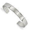 Lex & Lu Chisel Stainless Steel Polished 8.85mm Cuff Bangle Bracelet - Lex & Lu