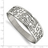 Lex & Lu Chisel Stainless Steel Paw Print Cut-out Hinged Bangle Bracelet - 2 - Lex & Lu