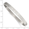 Lex & Lu Chisel Stainless Steel If Not Now When 6mm Hinged Bangle Bracelet - 3 - Lex & Lu