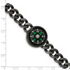 Lex & Lu Chisel Stainless Steel Brushed Gun Metal Plated Compass 8.25'' Bracelet - 4 - Lex & Lu