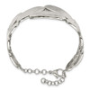 Lex & Lu Chisel Stainless Steel Polished Bangle Bracelet - 3 - Lex & Lu