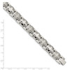 Lex & Lu Chisel Stainless Steel Brushed Cross 8.25'' Heavy Link Bracelet - 4 - Lex & Lu