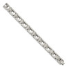 Lex & Lu Chisel Stainless Steel Brushed and Polished Cross 8.5'' Link Bracelet - 2 - Lex & Lu