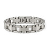 Lex & Lu Chisel Stainless Steel Brushed and Polished Cross 8.5'' Link Bracelet - 3 - Lex & Lu