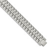 Lex & Lu Chisel Stainless Steel Brushed and Polished 8.25'' Heavy Link Bracelet - Lex & Lu