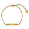 Lex & Lu Chisel Stainless Steel Plated Yellow CZ Enjoy the little Bar Bracelet - 4 - Lex & Lu