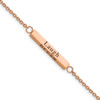 Lex & Lu Chisel Stainless Steel Plated Rose CZ Enjoy the little Bar Bracelet - 8 - Lex & Lu