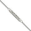 Lex & Lu Chisel Stainless Steel Polished CZ Enjoy the little things Bar Bracelet - Lex & Lu