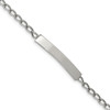 Lex & Lu Chisel Stainless Steel Polished Curb Chain 8.5'' ID Bracelet - Lex & Lu