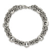 Lex & Lu Chisel Stainless Steel Brushed and Polished 8.25'' Bracelet - 4 - Lex & Lu