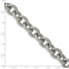 Lex & Lu Chisel Stainless Steel Polished and Textured 7'' Bracelet - 4 - Lex & Lu