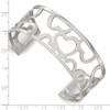 Lex & Lu Chisel Stainless Steel Hearts Cuff Bangle Bracelet - 4 - Lex & Lu