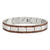 Lex & Lu Chisel Stainless Steel Brown Plated 8.75'' Bracelet - 4 - Lex & Lu