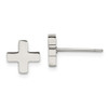 Lex & Lu Chisel Stainless Steel Polished X Post Earrings LAL151290 - Lex & Lu