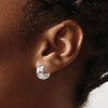 Lex & Lu Chisel Stainless Steel Polished 6.0mm Hinged Hoop Earrings - 3 - Lex & Lu
