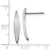 Lex & Lu Chisel Stainless Steel Polished Post Earrings LAL151316 - 4 - Lex & Lu