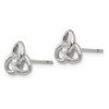 Lex & Lu Chisel Stainless Steel w/Preciosa Crystal Trinity Knot Post Earrings - 2 - Lex & Lu
