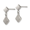 Lex & Lu Chisel Stainless Steel Polished Laser-cut Post Dangle Earrings - 2 - Lex & Lu