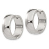 Lex & Lu Chisel Stainless Steel Hinged Hoop Earrings LAL151395 - 2 - Lex & Lu