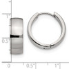 Lex & Lu Chisel Stainless Steel Hinged Hoop Earrings LAL151395 - 4 - Lex & Lu