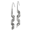 Lex & Lu Chisel Stainless Steel Swirl Dangle Earrings - 2 - Lex & Lu