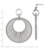 Lex & Lu Chisel Stainless Steel Polished Wire Circle Post Dangle Earrings - 5 - Lex & Lu