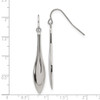 Lex & Lu Chisel Stainless Steel Polished Dangle Shepherds Hook Earrings - 5 - Lex & Lu