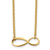 Lex & Lu Chisel Stainless Steel Infinity Yellow Plated Polished Necklace - Lex & Lu
