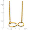 Lex & Lu Chisel Stainless Steel Infinity Yellow Plated Polished Necklace - 5 - Lex & Lu